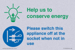 Help us to conserve energy - Unplug the kettle when finished